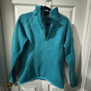 Teal Quarter-Zip Pullover
